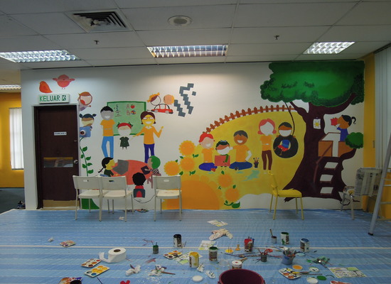 'Brighter You' programme - Mural Painting at Sun Life Malaysia 
