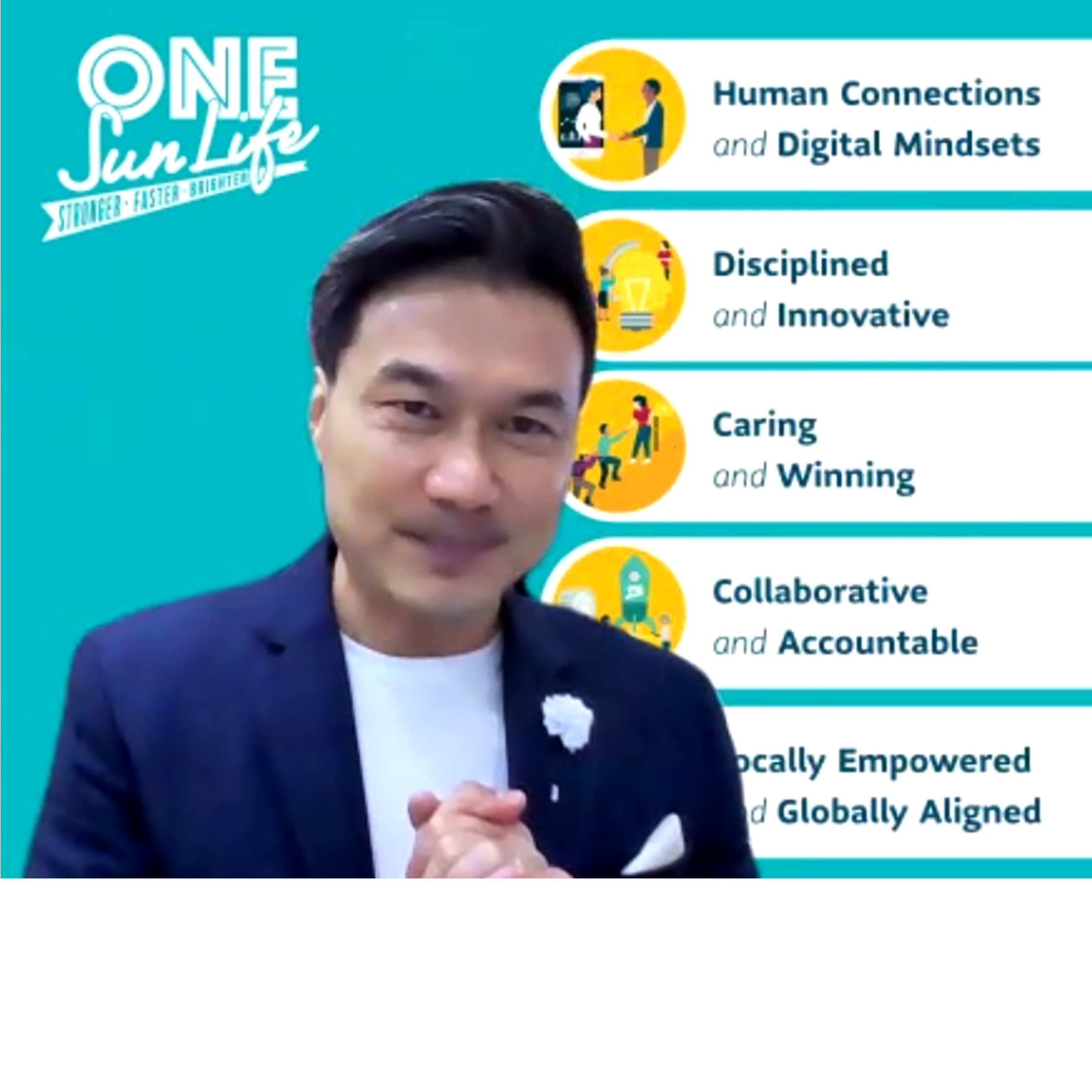 Moving forward with OneSunLife Values - Stronger. Faster. Brighter 